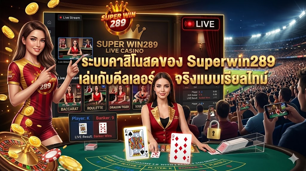 ระบบคาสิโนสดของ Superwin289 เล่นกับดีลเลอร์จริงแบบเรียลไทม์